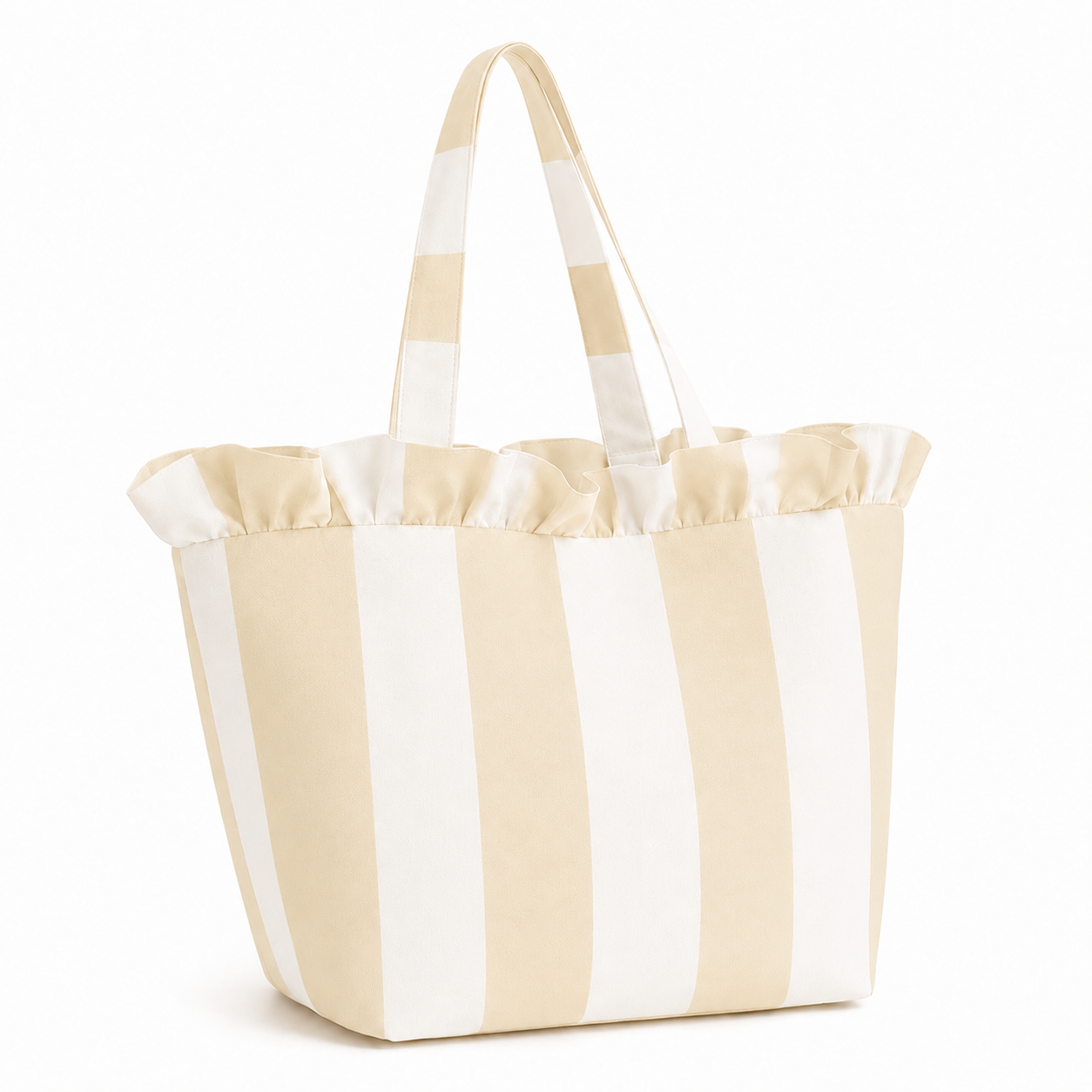 Borsa Modello Diora Righe Bianco/Beige