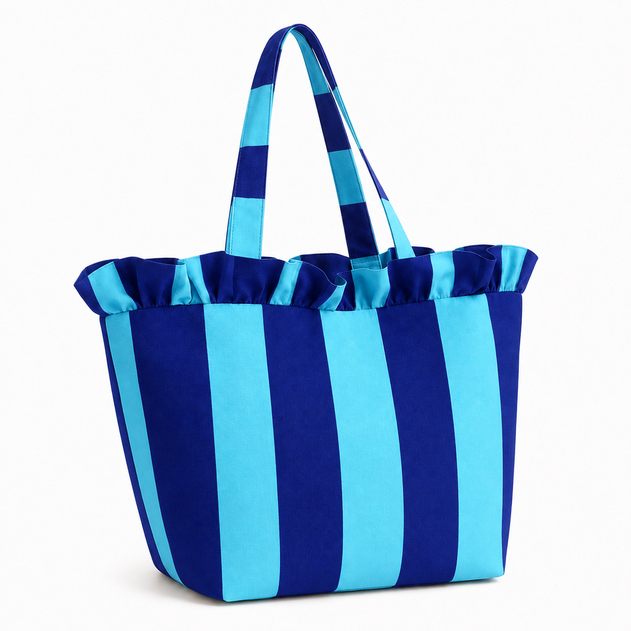 Borsa Modello Diora Righe Celeste/Blu Elettrico