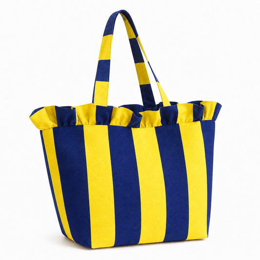 Borsa Modello Diora Righe Giallo/Blu Elettrico
