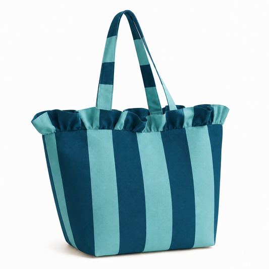 Borsa Modello Diora Righe Tiffany/Ottanio