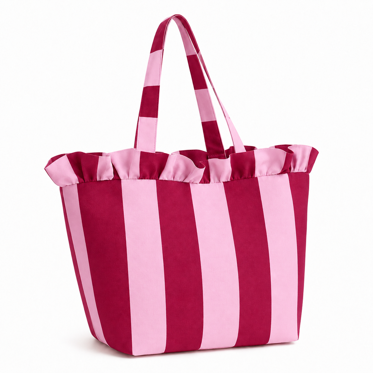 Borsa Modello Diora Righe Rosa/Bordeaux