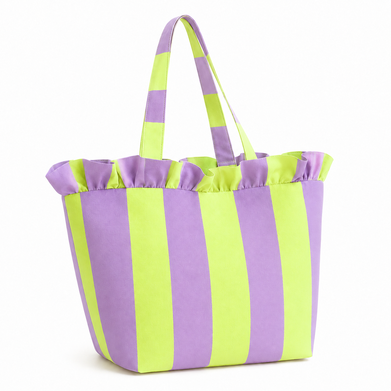 Borsa Modello Diora Righe Verde Chiaro/Lilla