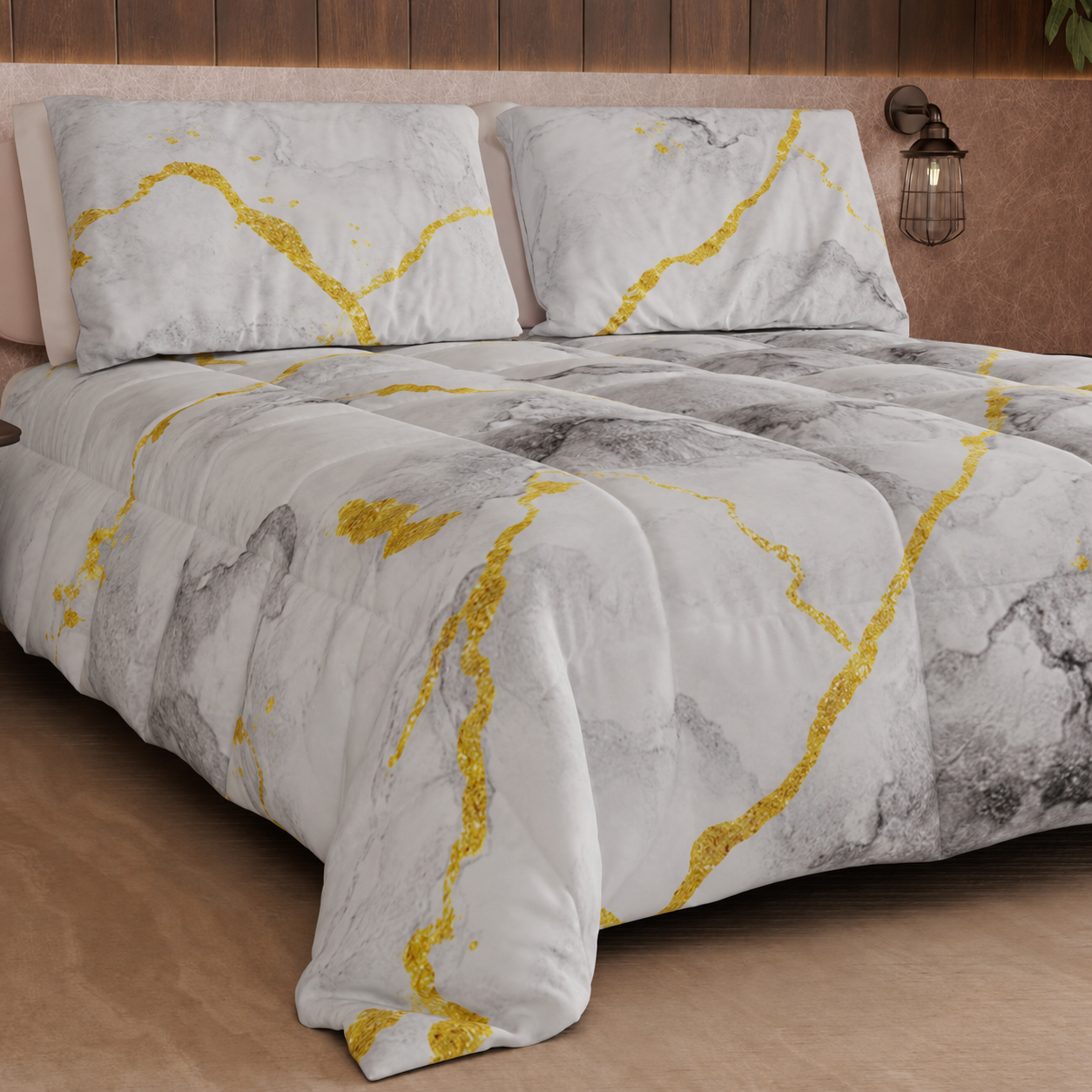 Duvet, Double, Single, Square and Half Quilt, Marble-GrigioC