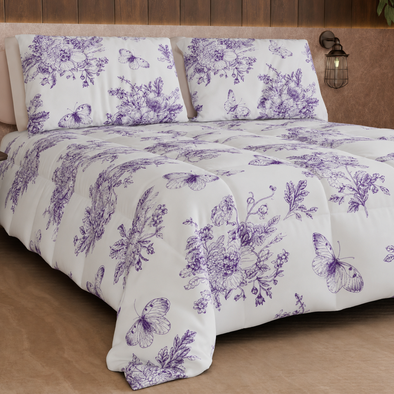 Duvet, Double Quilt, Single, Square and Half, Botanic Viola