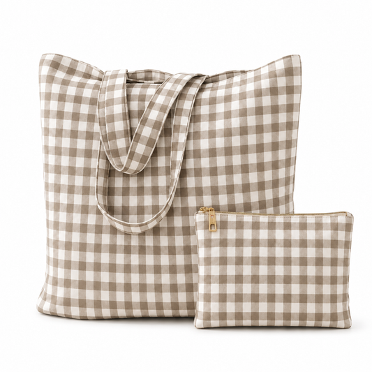 Collezione Mare in Stampa Digitale A Quadretti Fango