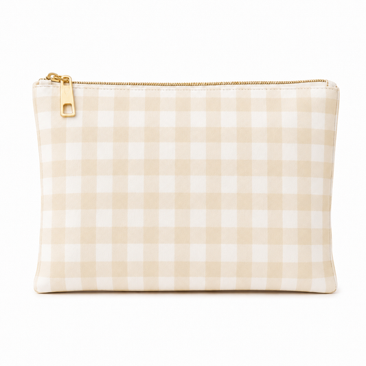 Collezione Mare in Stampa Digitale A Quadretti Beige