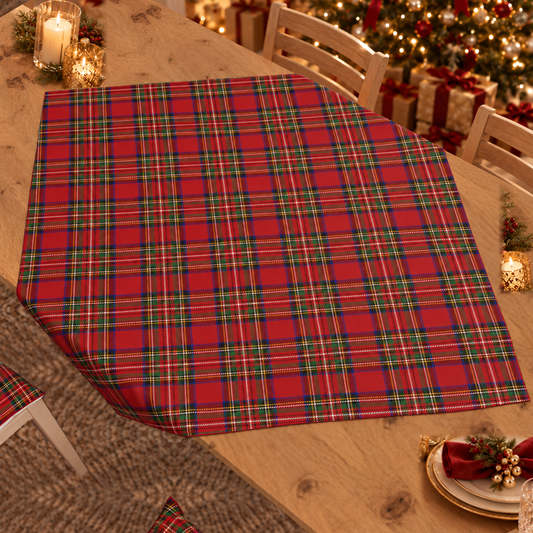 Centrotavola Natalizio per Cucina in Stampa Digitale Tartan, Fantasia Scozzese