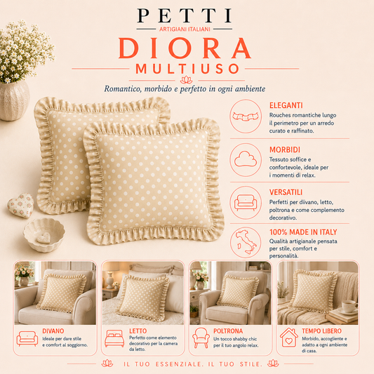 Cuscino Arredo con Rouches Pois 18