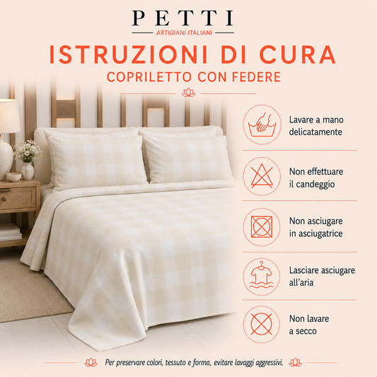 Lenzuolo Copriletto e Federe in Microfibra A Quadretti Grigio Scuro