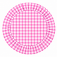 Tovagliette Americane Rotonde con Rouches A Quadretti Fucsia