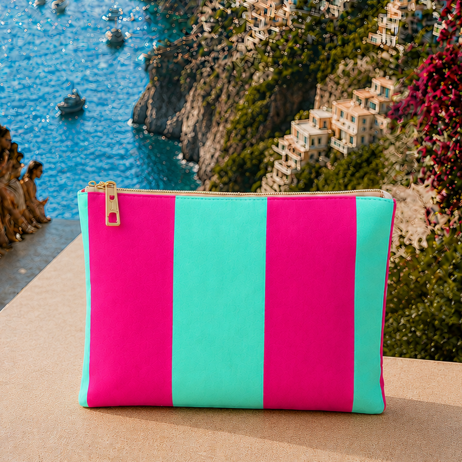Collezione Mare in Stampa Digitale Righe Tiffany_Fucsia