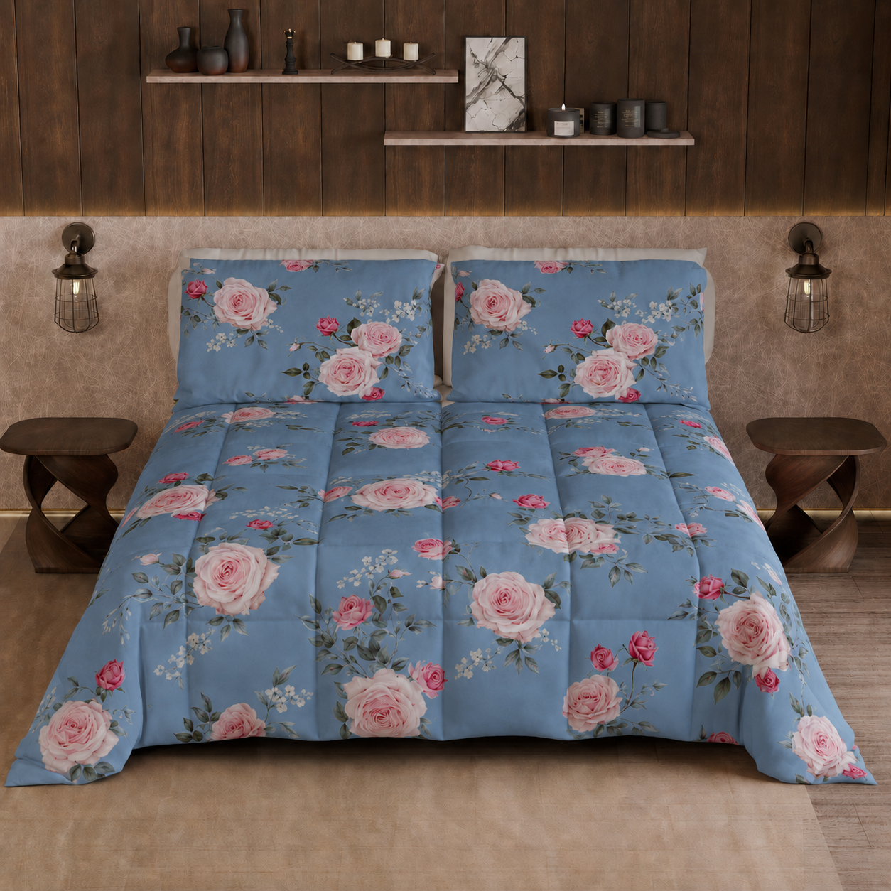 Piumone, Trapunta Matrimoniale, Singola, Piazza e Mezza Floreale 20 04