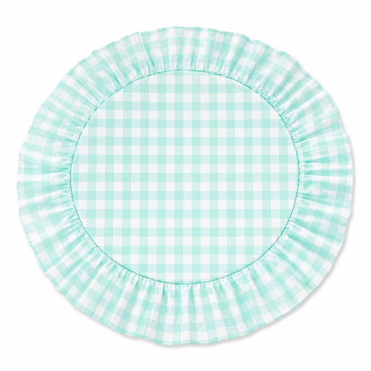 Tovagliette Americane Rotonde con Rouches A Quadretti Tiffany