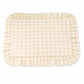 Tovagliette Americane con Rouches A Quadretti Beige
