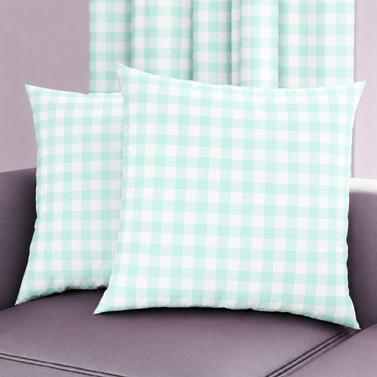 Cuscini, Copricuscini Divano, Cuscini Arredo in Stampa Digitale A Quadretti Tiffany