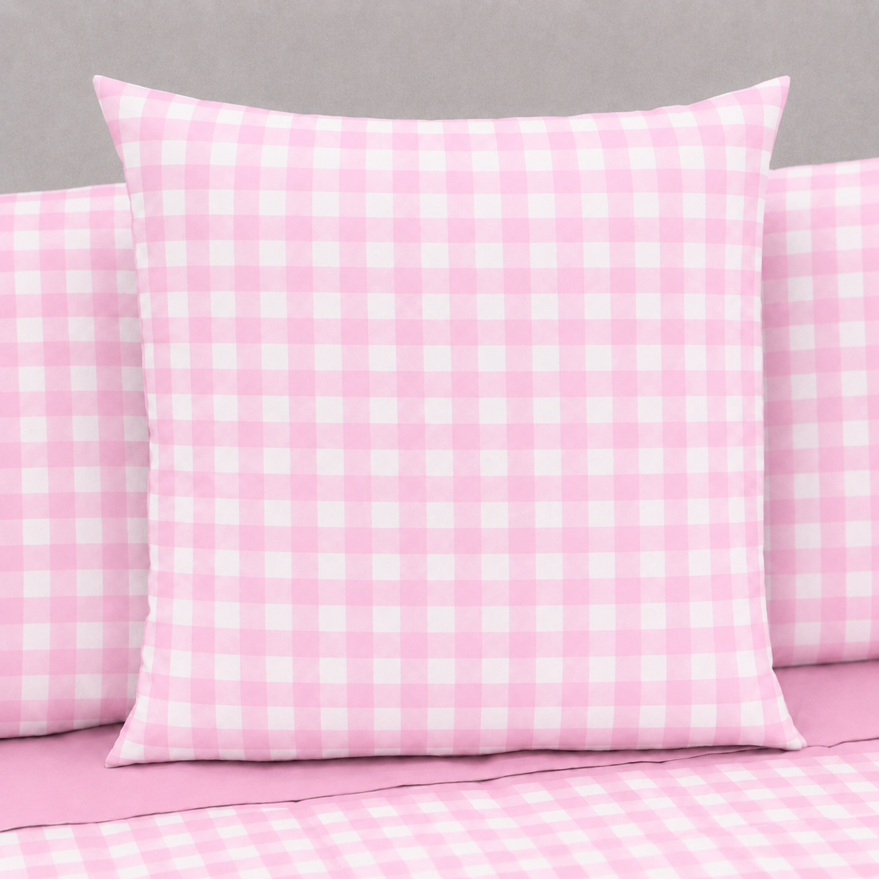 Cuscini, Copricuscini Divano, Cuscini Arredo in Stampa Digitale A Quadretti Rosa