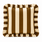 Cuscino Arredo con Rouches Righe Marrone/Beige