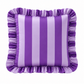 Cuscino Arredo con Rouches Righe Viola/Lilla