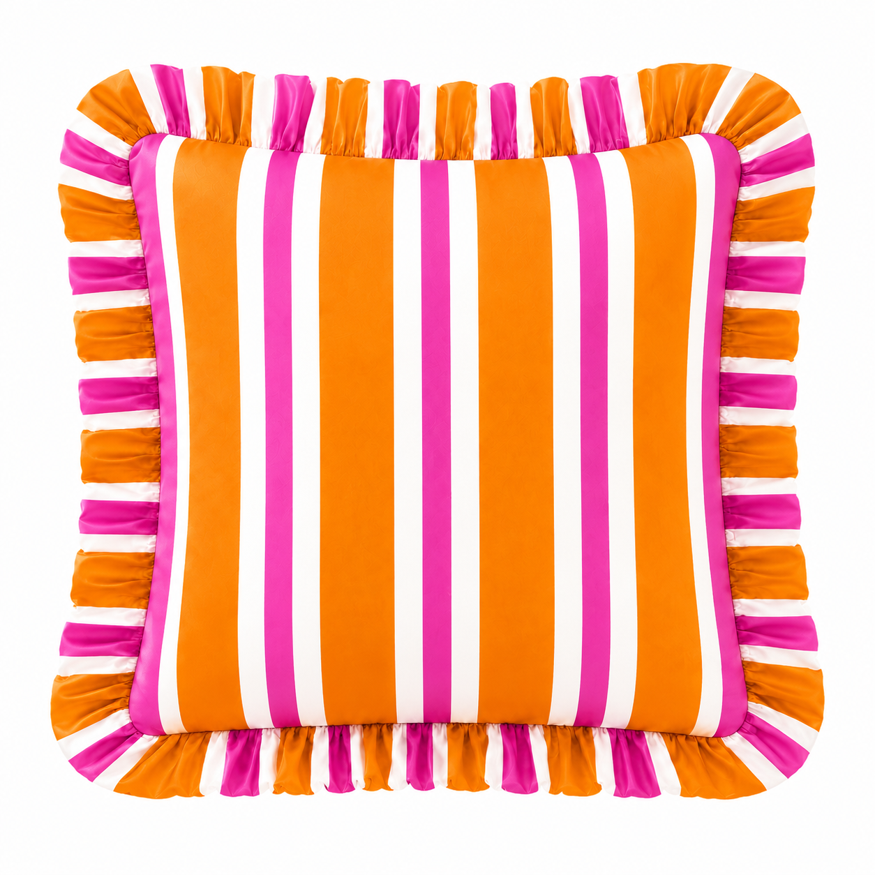 Cuscino Arredo con Rouches Mille Righe 04
