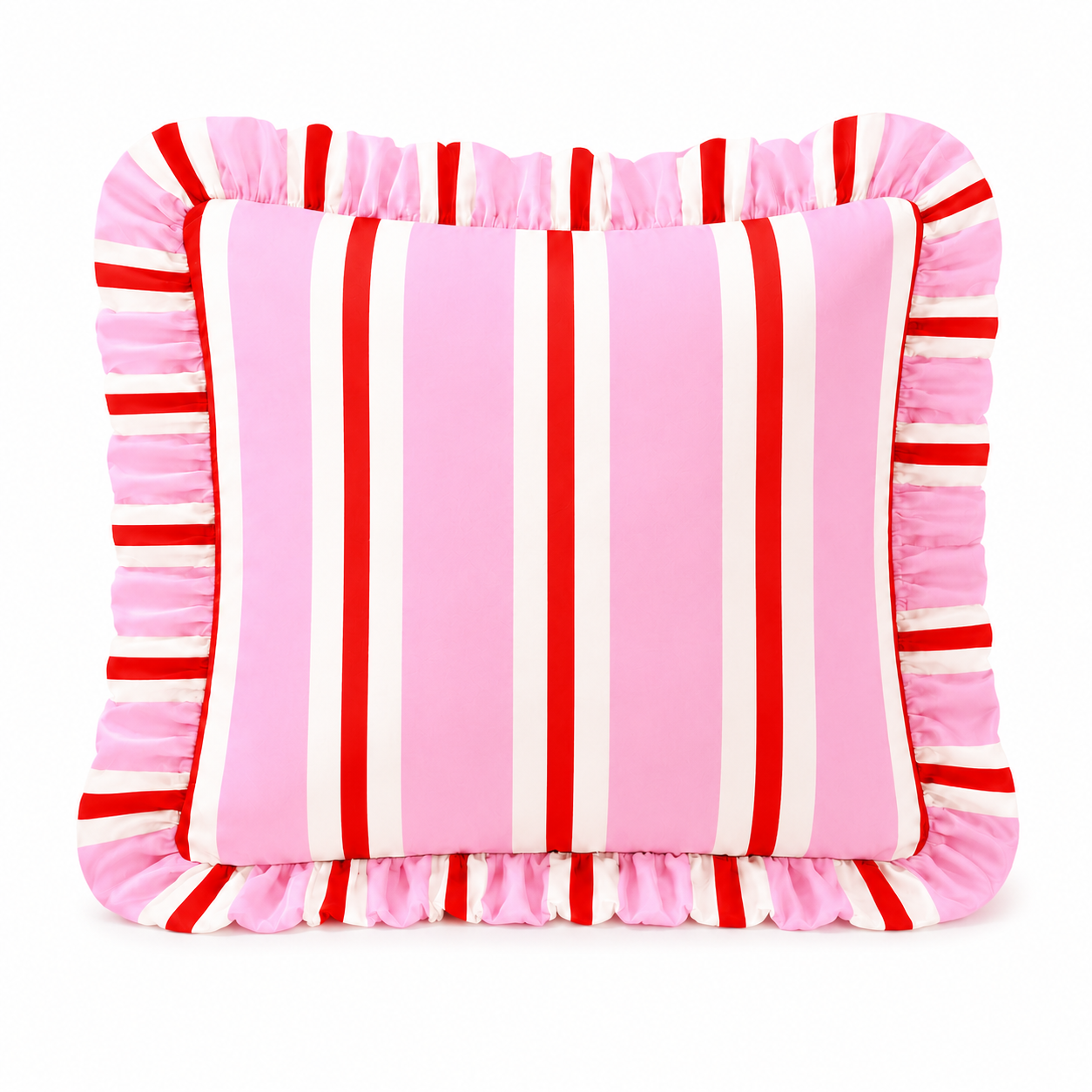 Cuscino Arredo con Rouches Mille Righe 16