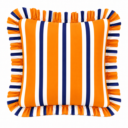 Cuscino Arredo con Rouches Mille Righe 05