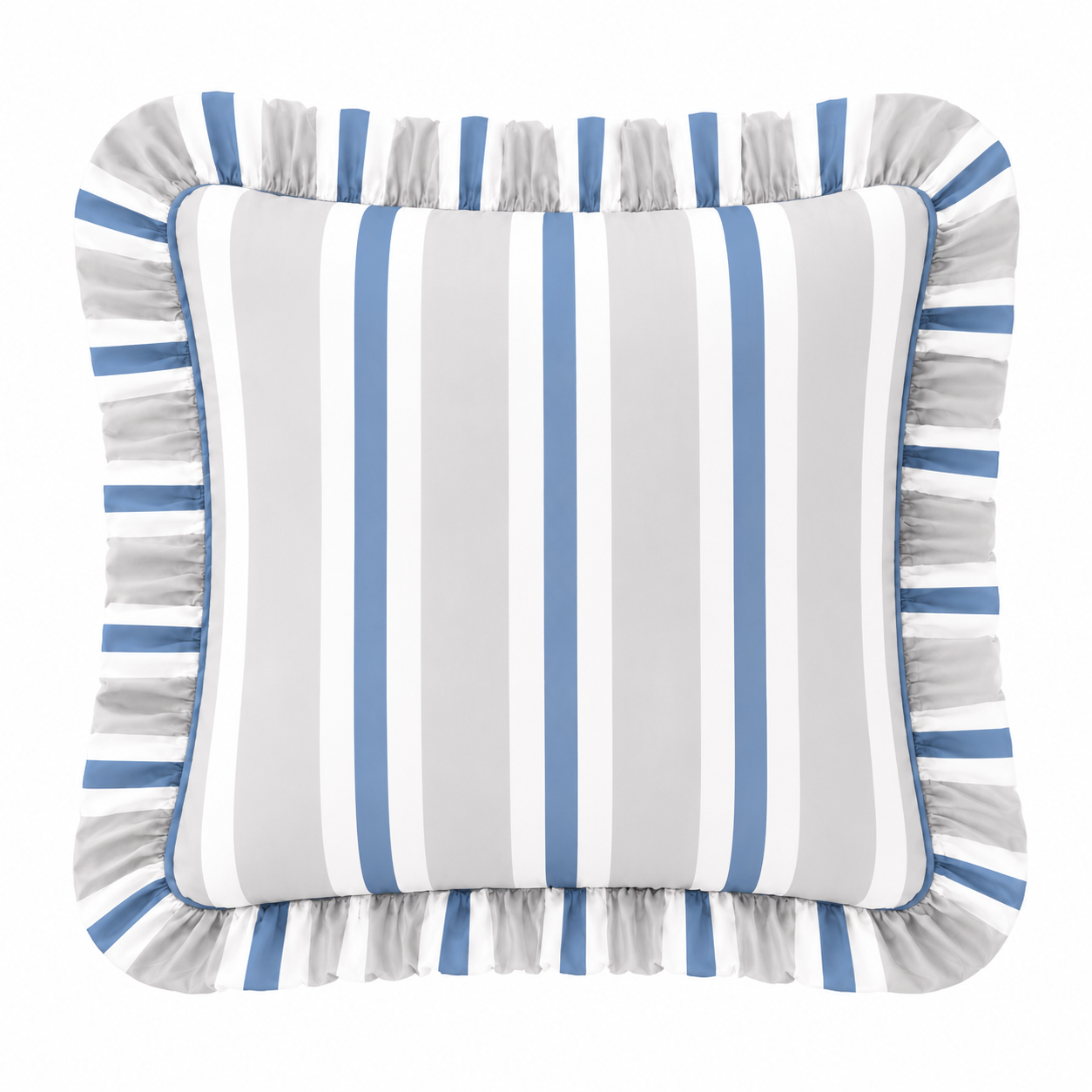 Cuscino Arredo con Rouches Mille Righe 01