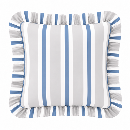 Cuscino Arredo con Rouches Mille Righe 01