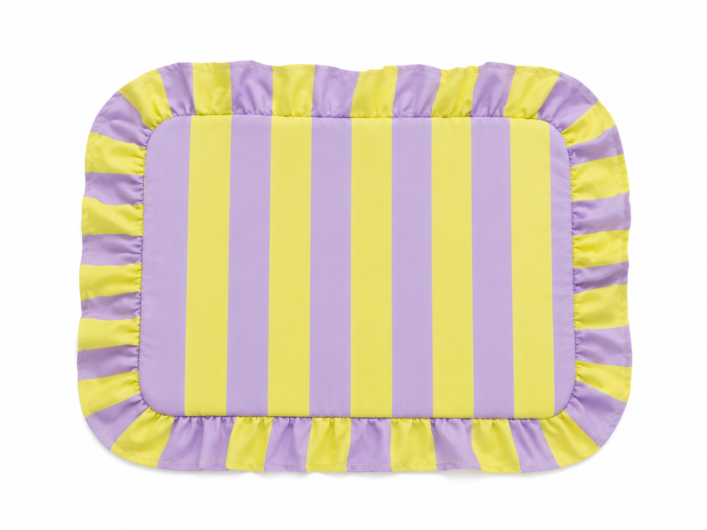 Tovagliette Americane con Rouches Righe Verde Chiaro/Lilla