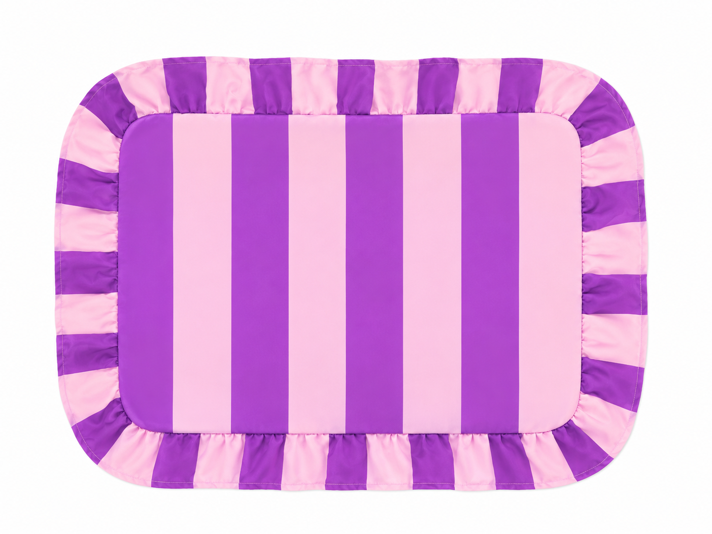 Tovagliette Americane con Rouches Righe Viola/Rosa