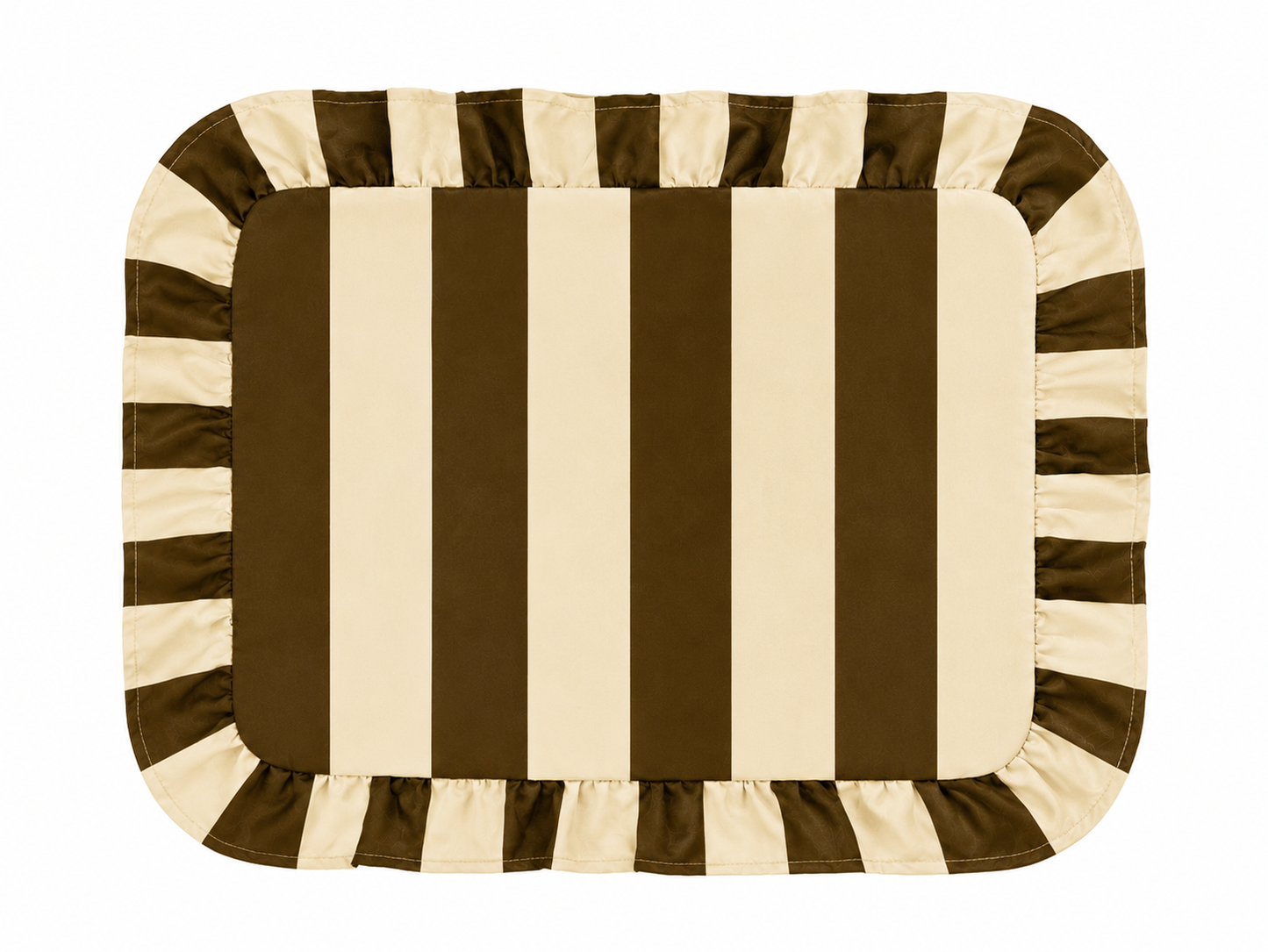 Tovagliette Americane con Rouches Righe Marrone/Beige