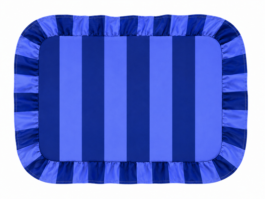 Tovagliette Americane con Rouches Righe Indaco/Blu Elettrico