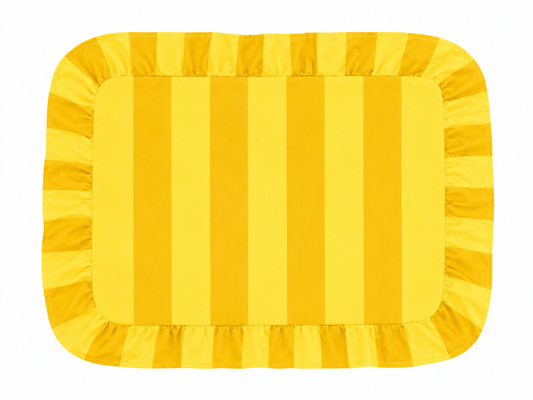 Tovagliette Americane con Rouches Righe Giallo Ocra/Giallo
