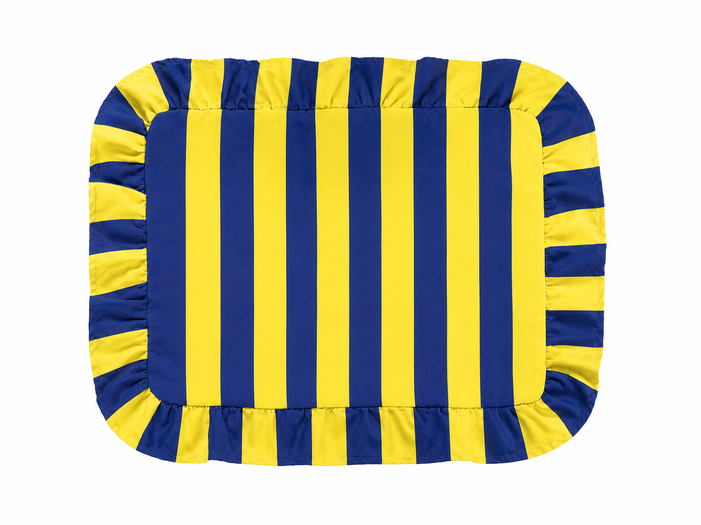 Tovagliette Americane con Rouches Righe Giallo/Blu Elettrico
