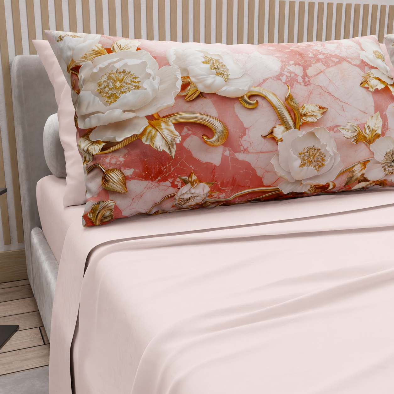 Lenzuola in Cotone, Completo Letto con Federe in Stampa Digitale Floreale 06-11