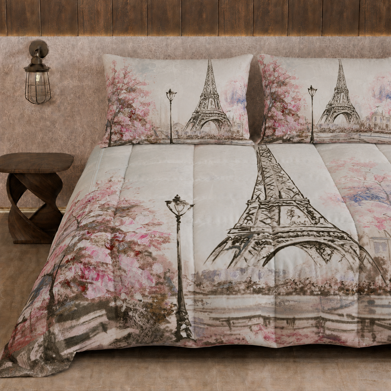 Piumone, Trapunta Matrimoniale, Singola, Piazza e Mezza, Paris, Parigi Torre Eiffel