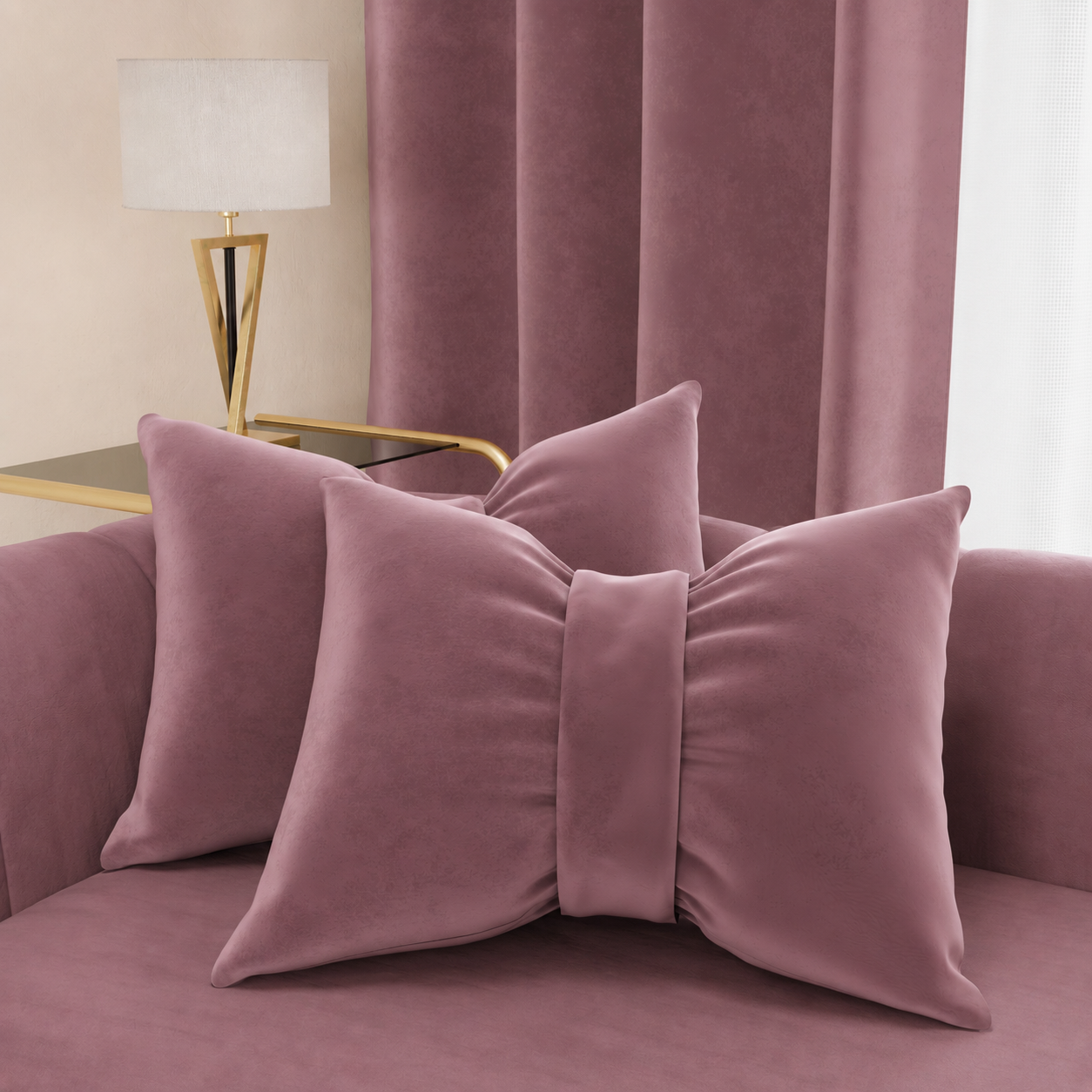 Cuscino Arredo Fiocco in Velluto 40x50 cm, Cuscino divano Cipolla