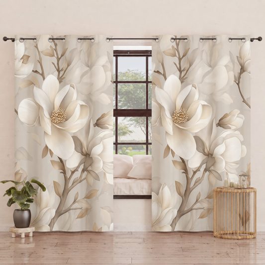 Tenda Arredo da Interno a Pannelli con Anelli Floreale 04-175