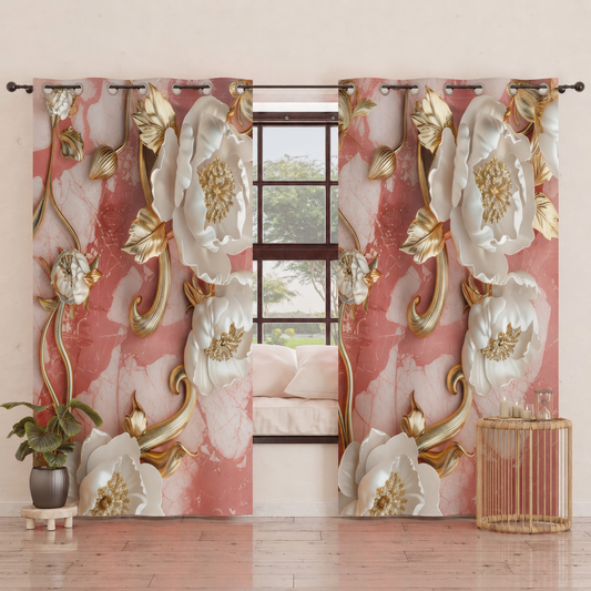 Tenda Arredo da Interno a Pannelli con Anelli Floreale 06-11.