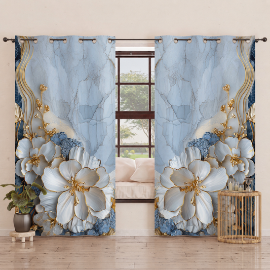 Tenda Arredo da Interno a Pannelli con Anelli Floreale 06-15