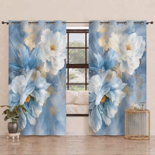 Tenda Arredo da Interno a Pannelli con Anelli Floreale f13.