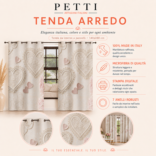 Tenda Arredo da Interno a Pannelli con Anelli Shabby 342