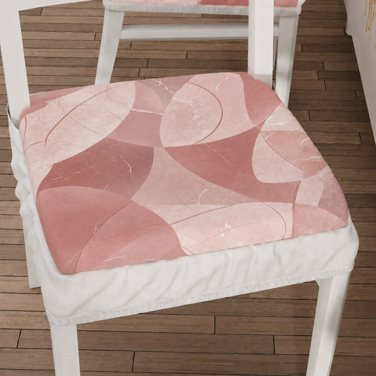 Cuscini per Sedie con Elastico Coprisedia in Stampa Digitale Geo Cerchio Rosa