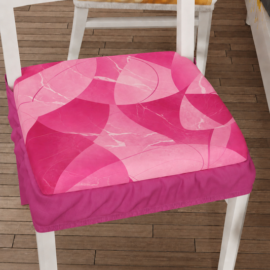 Cuscini per Sedie con Elastico Coprisedia in Stampa Digitale Geo Cerchio Fucsia