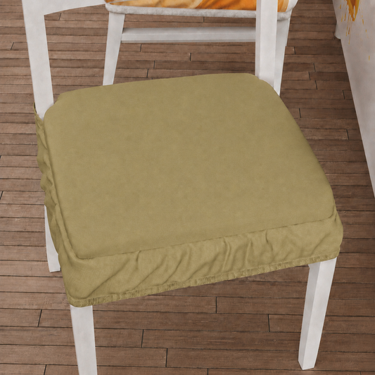 Cuscini per Sedie con Elastico in Tinta Unita Beige