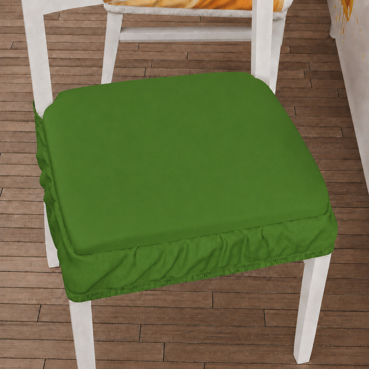 Cuscini per Sedie con Elastico in Tinta Unita Verde