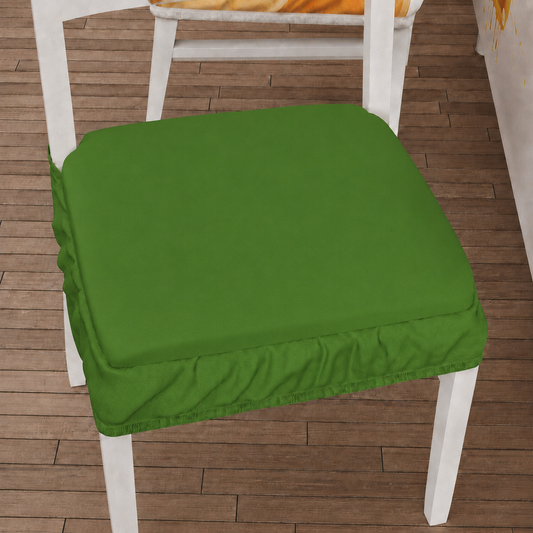 Cuscini per Sedie con Elastico in Tinta Unita Verde