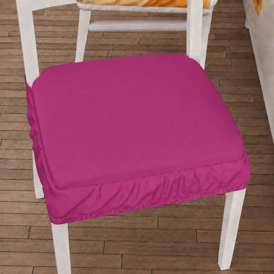 Cuscini per Sedie con Elastico in Tinta Unita Fucsia