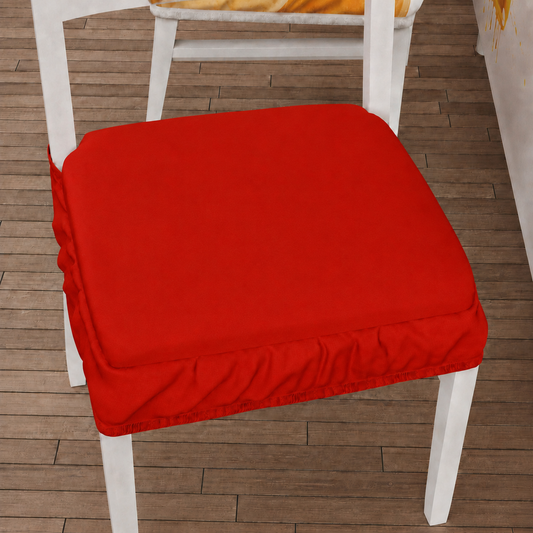 Cuscini per Sedie con Elastico Tinta Unita Rosso Made in Italy | PETTI Artigiani Italiani