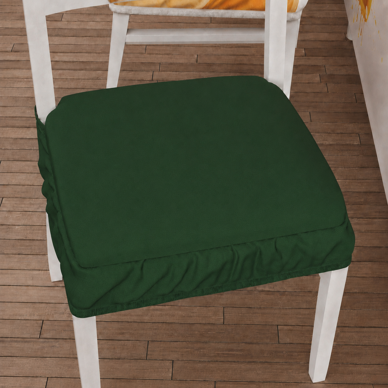 Cuscini per Sedie con Elastico Tinta Unita Verde Scuro Made in Italy | PETTI