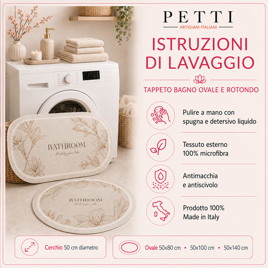 Tappeto Bagno Stampa Digitale Forma Ovale Nova 06